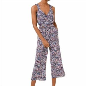 Michael Kors Floral Tank Top Belted Jumpsuit Cropped Size Small